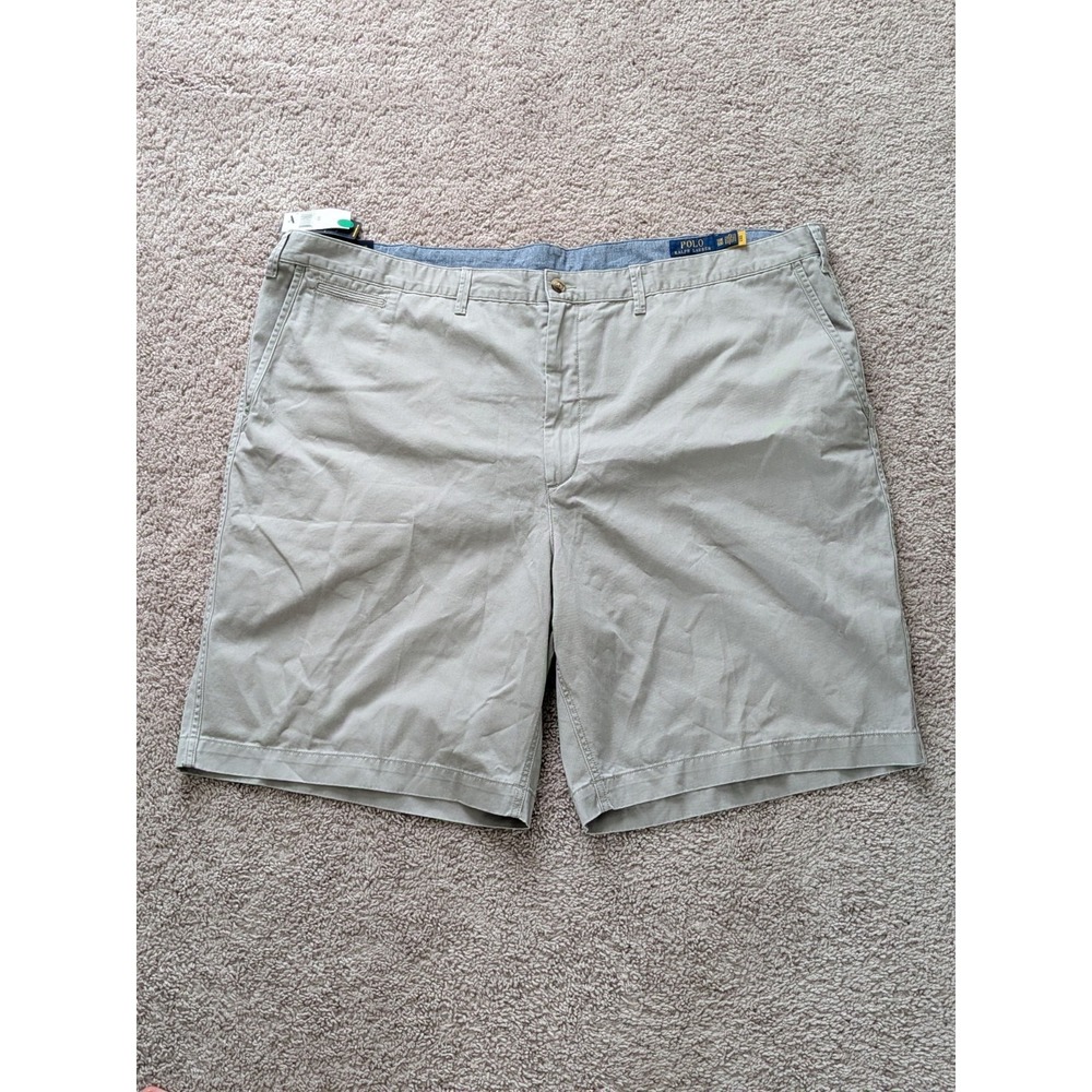 Polo Ralph Lauren Chino Shorts Gray Khaki Classic Fit Mens 50B Inseam 10" NWT
